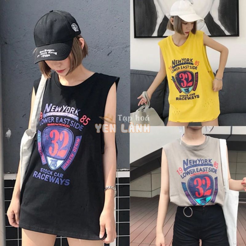 Áo tanktop nữ in chữ