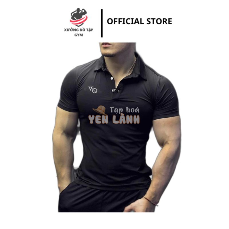 Áo PoLo Thể Thao Nam  ôm Body Gym Sport  thun lạnh tập gym ngắn tay vải thoáng mát co giãn chuẩn form nhiều màu