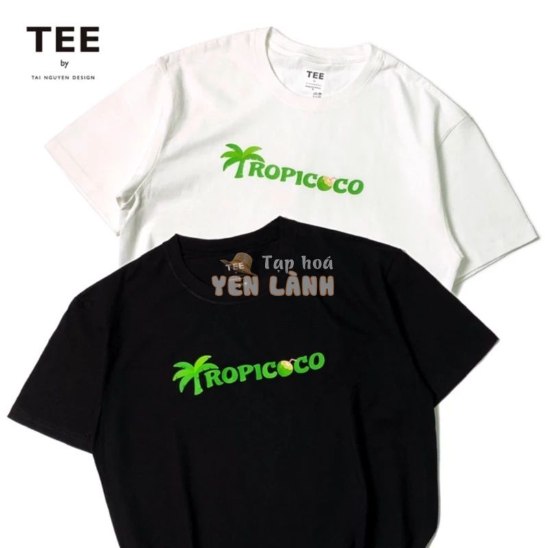 Áo thun unisex TROPICOCO (có 4 màu: đen, trắng, hồng và tím)