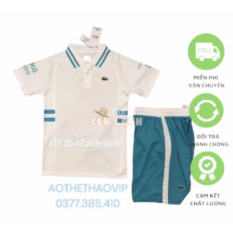 [MẪU MỚI] Bộ thể thao nam Tennis Lacoste. Bộ đồ quần áo nam cao cấp mẫu hot nhất hè 2021