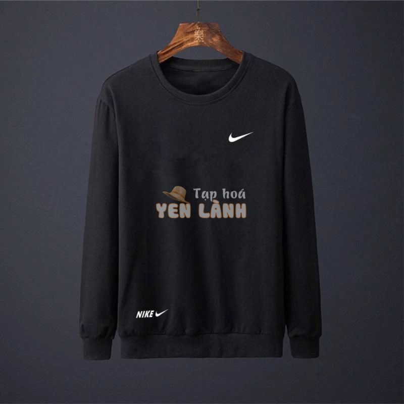 Áo thun dài tay Nike nam cổ tròn thể thao giải trí áo len rộng tay cotton dài tay