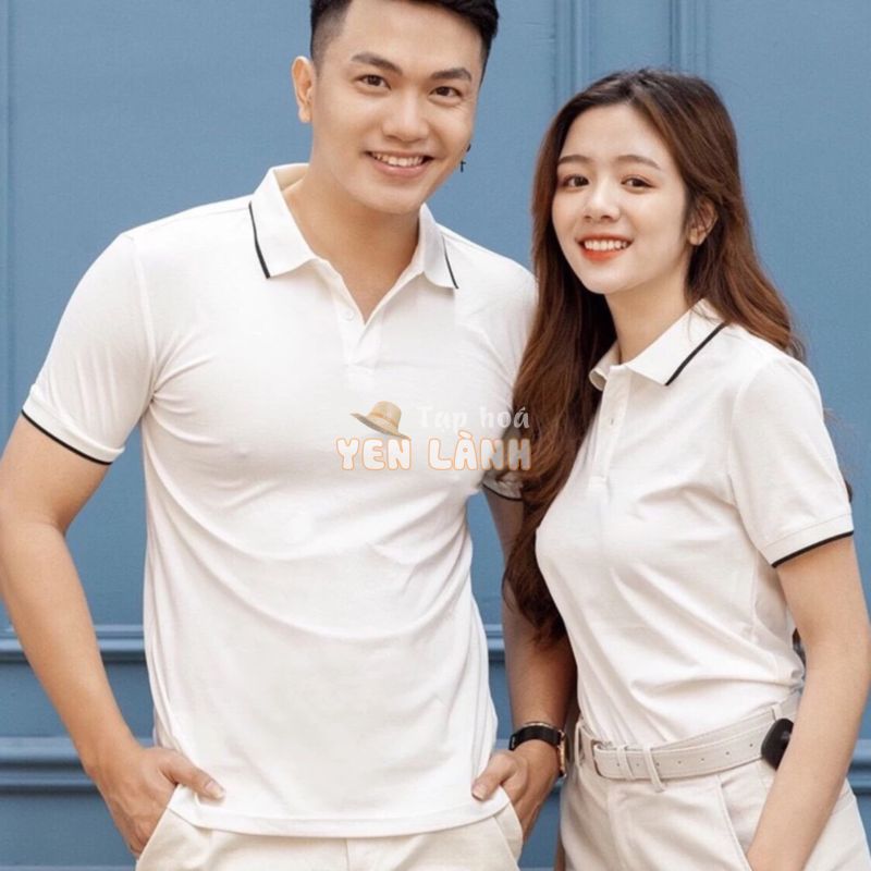 Áo Polo Nữ Nam Unisex Có Cổ Phối Viền Đẹp, Vải Mềm, Co Giãn, Mặc Siêu Mát ABANDON E2