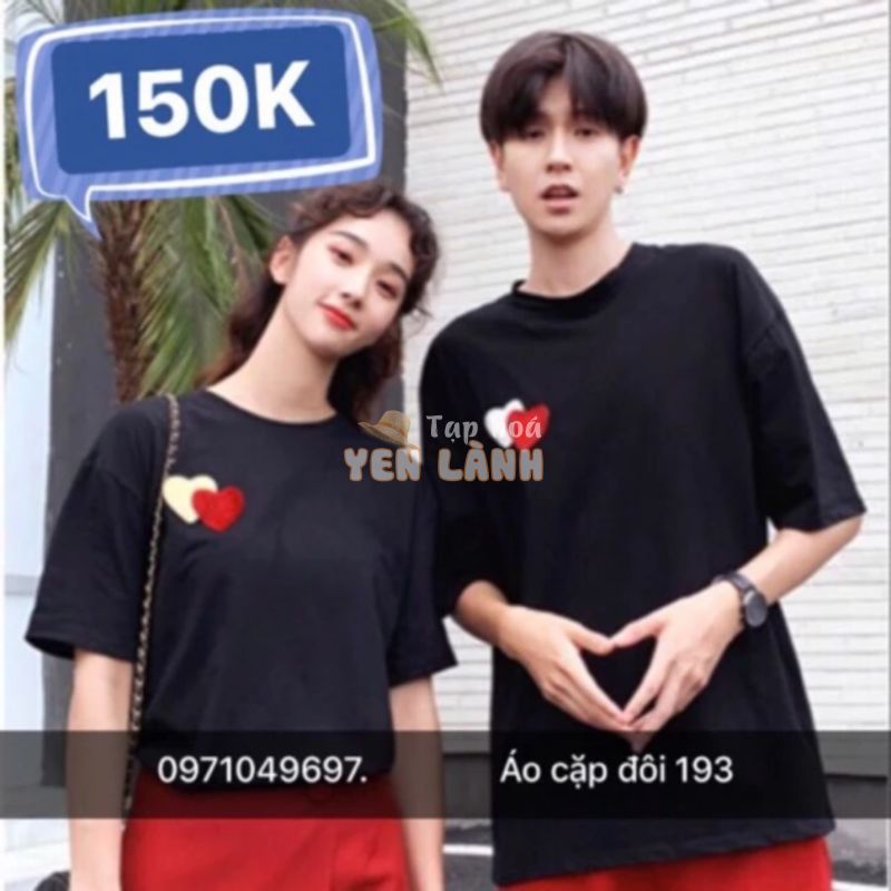 Áo thun cotton Couple nhiều size nhiều màu (có size áo trẻ em)