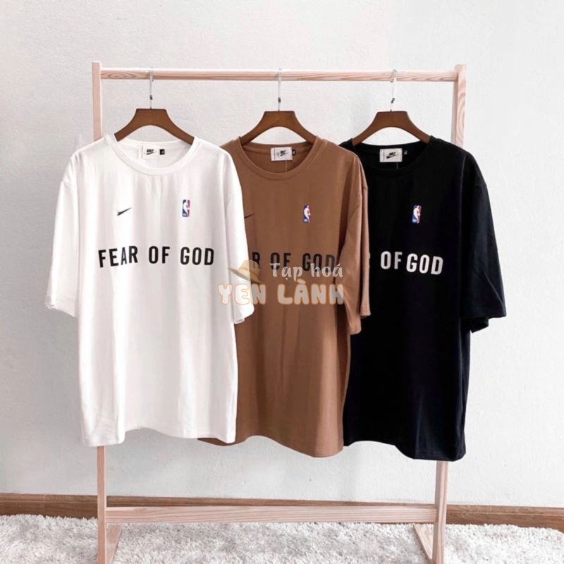 Áo thun unisex tay lỡ fear of god, Áo local brand ba màu trắng đen da bò chất liệu cotton , Maybug.official