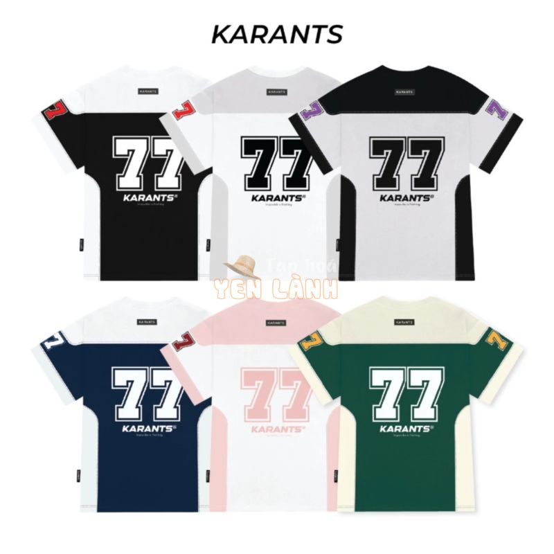 Áo Thun Phối Bóng Rổ Karants Local Brand Số 77 Streetwear Form Oversize [BST Jersey] – KR58