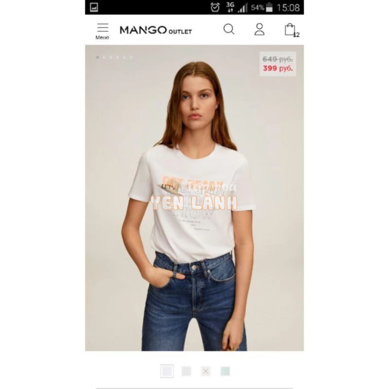 Áo phông Mango nữ sz S – Hxt kèm bill