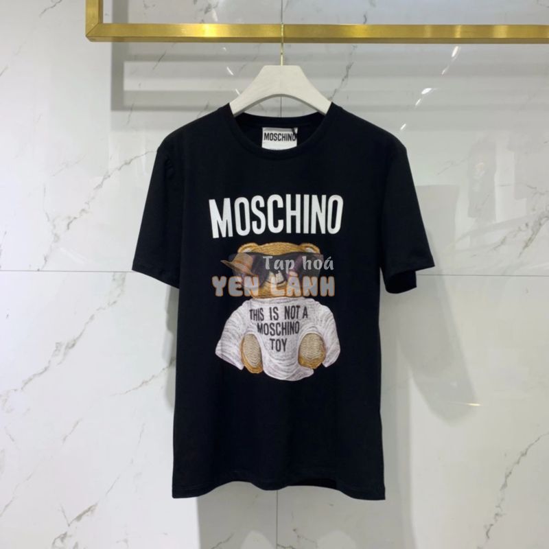 M0schin0 Áo thun tay ngắn dáng rộng Moschino 2 màu thời trang cho nam