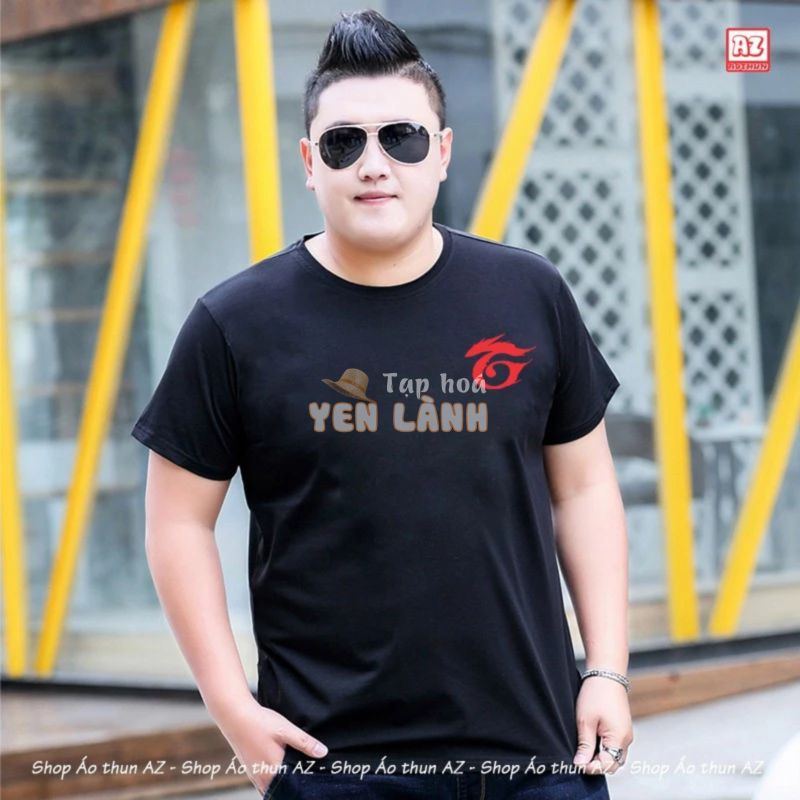 Áo thun Nam BigSize 100kg trở lên ( 3XL 4XL 5XL 6XL 7XL ) in logo Garena M2270