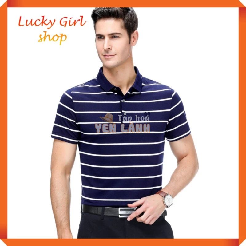 [BIG SIZE ĐẾN 125KG] Áo Thun Nam Po Lo Sọc Ngang Có Cổ Tay Ngắn Big Size Từ L-4XL – Hàng Việt Nam – Lucky Girl shop