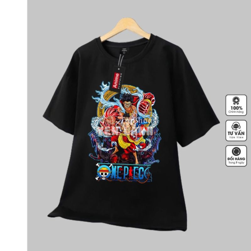 Áo one piece luffy nam nữ Áo thun one piece luffy trắng đen form rộng unisex cotton co giãn thoáng mát TGAG T15