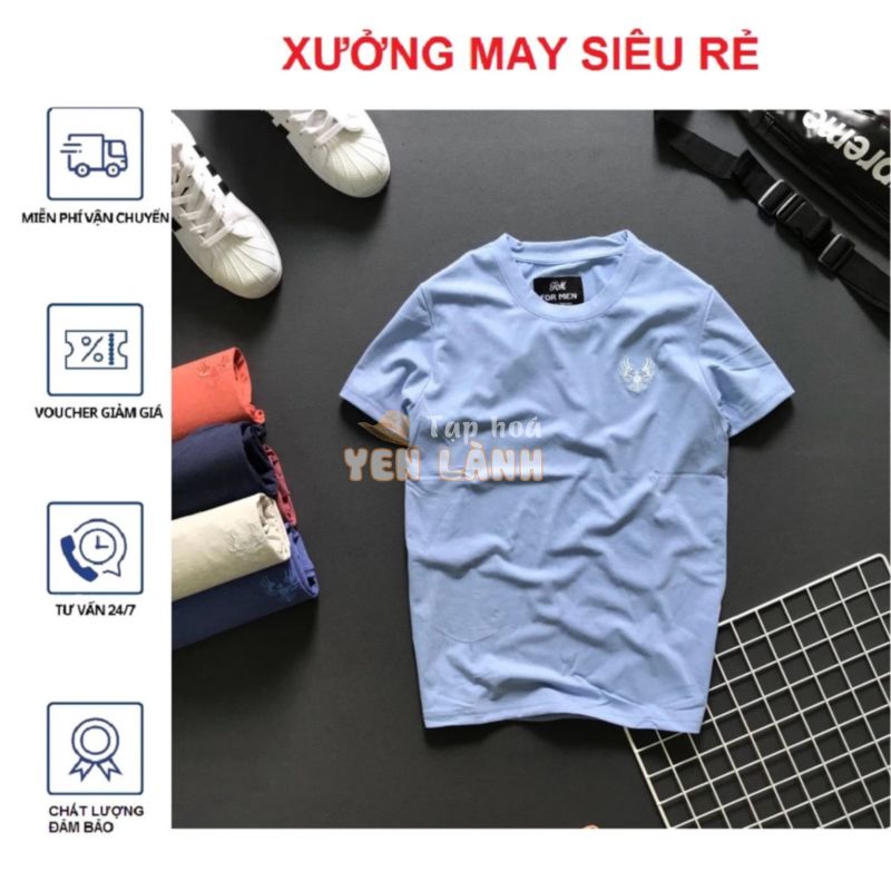 [R04] Áo thun nam Áo phông nam cổ tròn – không cổ For men logo hàng rất đẹp cực chuẩn mẫu mới  – M130