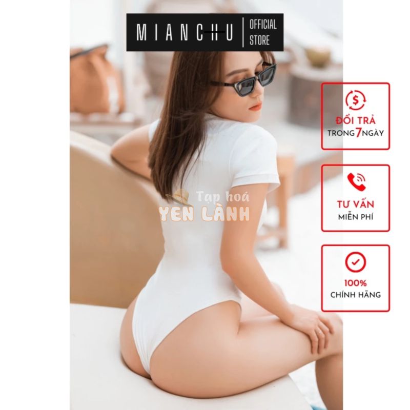 Áo thun nữ bodysuit tay ngắn cổ tròn 2 Lớp MIANCHU  thun dẻo mềm co giãn ôm sát người mã BDS2LCTR