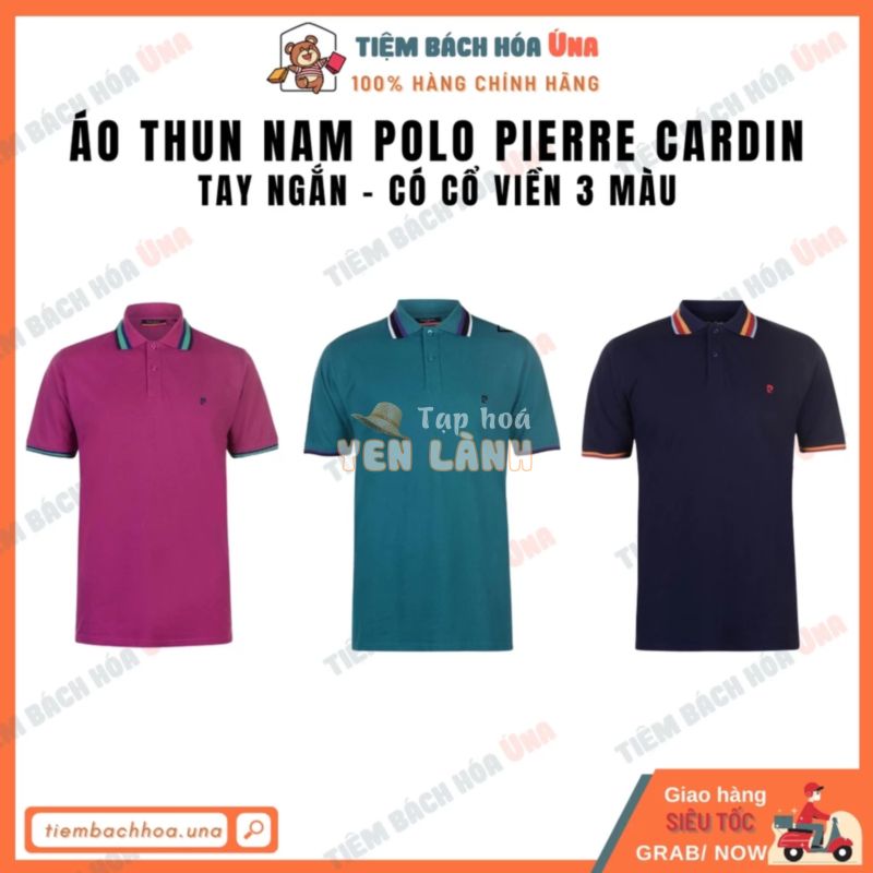 �Áo thun polo nam Pierre Cardin cao cấp có cổ viền 3 màu thời trang