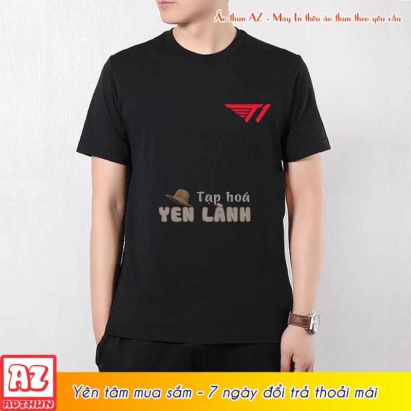 Áo Thun LMHT Liên Minh Huyền Thoại in logo T1 SKT 2020 – Màu đen tici M2724