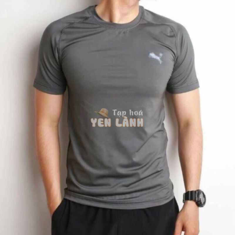 Áo Thun Thể Thao Nam Ôm body Cổ Tròn Tập Gym Thun Cotton Lạnh Co Dãn Thấm Hút Tốt Co Dãn 4 Chiều