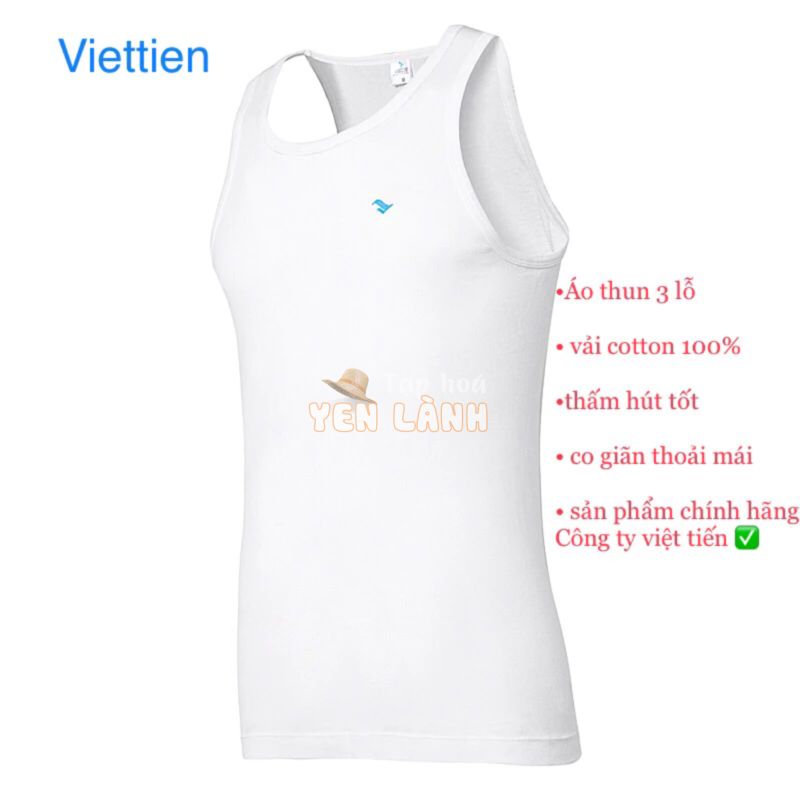 Áo ba lỗ việt tiến – áo thun có tay – trắng trơn chất liệu vải 100% cotton