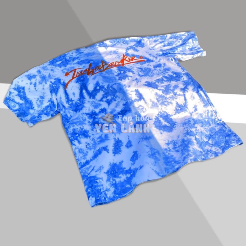 Áo Thun kiểu Unisex Wash Tie Dye Xanh T-Shirt – form rộng local brand iMA God Breaker (iGB)