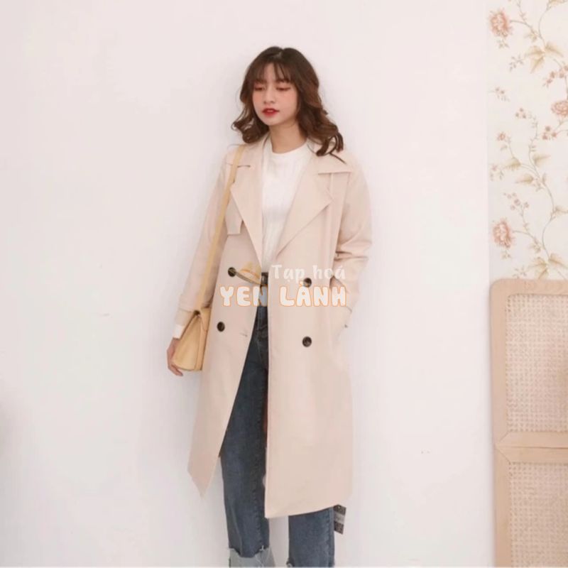 Áo trench coat dáng dài ( hàng may thiết kế đẹp )