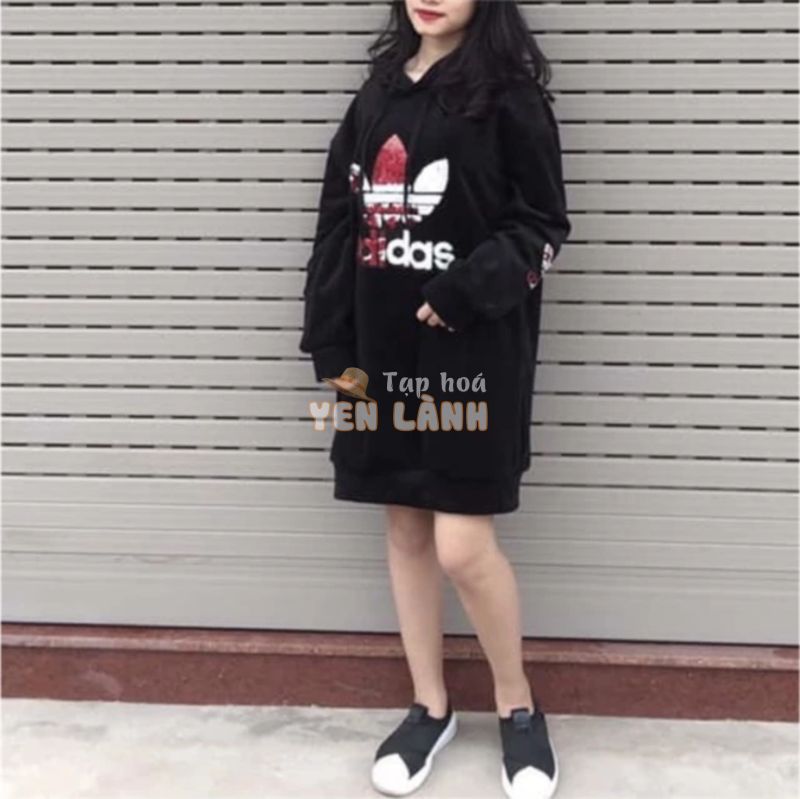 Váy nhung nỉ hoodie