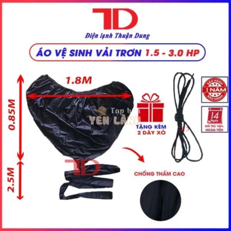 Túi vệ sinh, áo vệ sinh máy lạnh treo tường âm trần vải dù chống thấm tổ ong cao cấp TD01 TẶNG KÈM DÂY XỎ