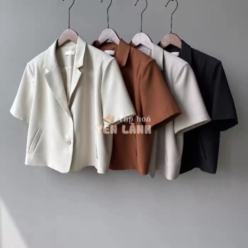 Áo blazer 1 LỚP ngắn tay kiểu dáng croptop _ áo vest ngắn tay bigsize 87kg AV12