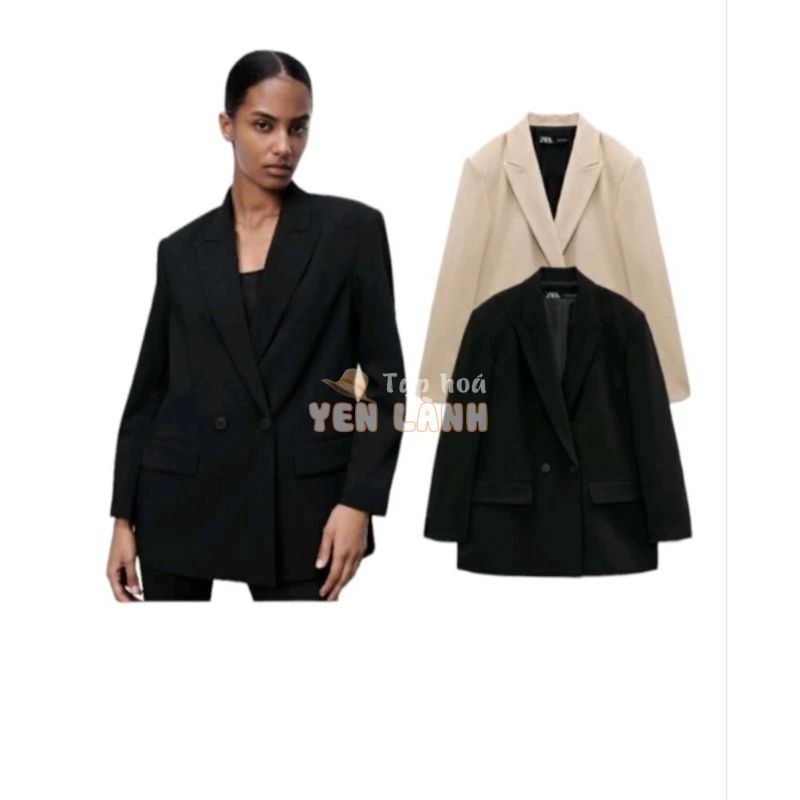 Áo vest nữ, áo blazer nữ 2 lớp z.r đứng form có đệm vai ảnh thật