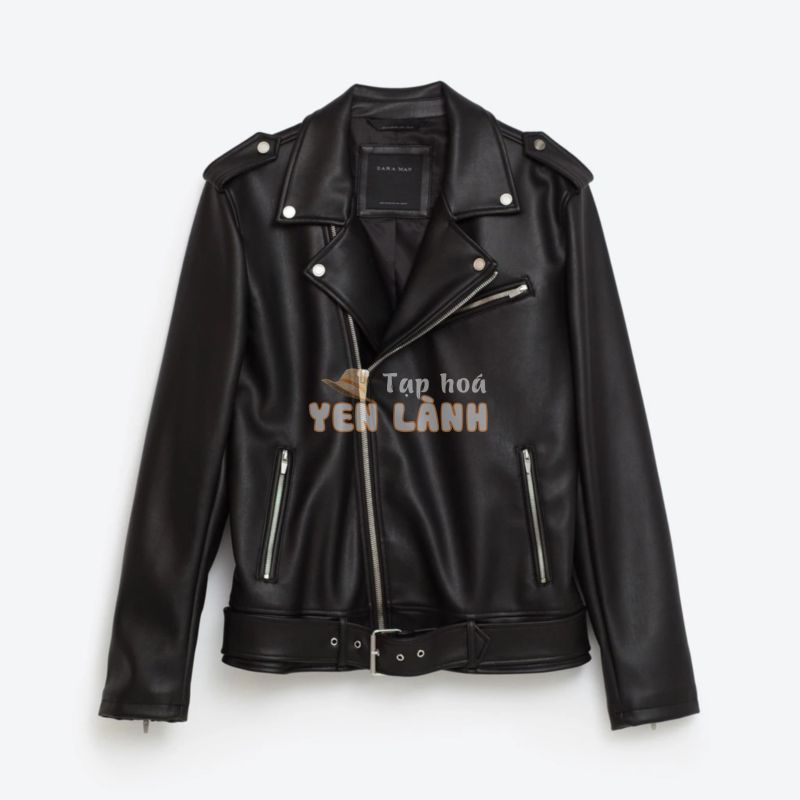 Áo khoác da Zara biker jacket nam auth chính hãng