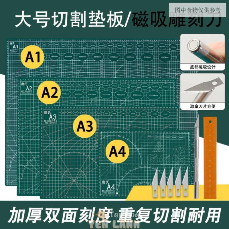 A3 Clearing Boundary Backing Board Bộ thủ công lớn a2 Bảng khắc máy tính để bàn Nghệ thuật Cắt giấy Sổ tay Mô hình Công cụ khắc hai mặt chống cắt