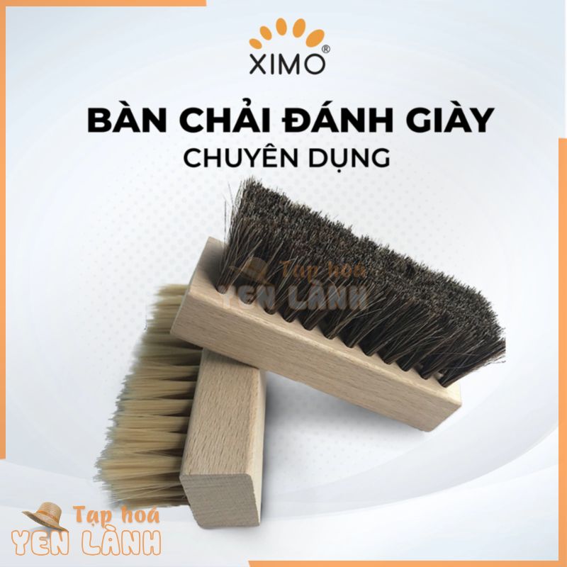 Bàn chải đánh giày lông heo, lông ngựa & lông nhựa PP XIMO phiên bản cho giày vải sneaker (BCDG17)