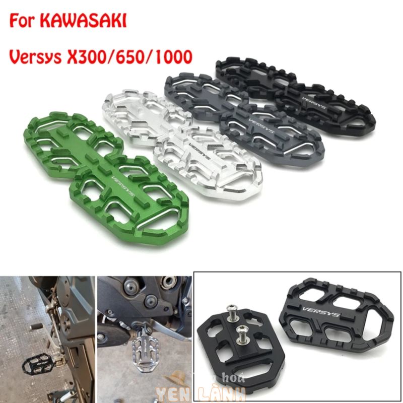 Bàn Đạp Gác Chân Bằng Nhôm Cho Xe Máy KAWASAKI VERSYS X300 X-300 650 1000 Versys650 Versys1000 2010 2011-2015 2016 2017 2018 2019 2020