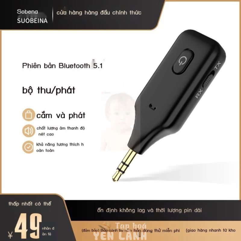 Bộ thu phát Bluetooth 5.1 loa aux trên xe hơi bộ khuếch đại công suất kiểu cũ TV sang tai nghe âm thanh máy tính để bàn