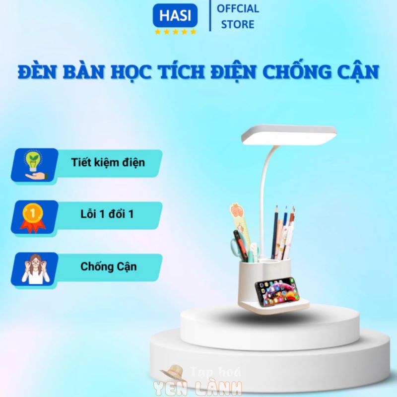 Đèn Bàn Học Đọc Sách Tích Điện TLDL – PYE, Bảo Vệ Mắt, Nút Cảm Ứng 3 Chế Độ Ánh Sáng Tùy Chỉnh