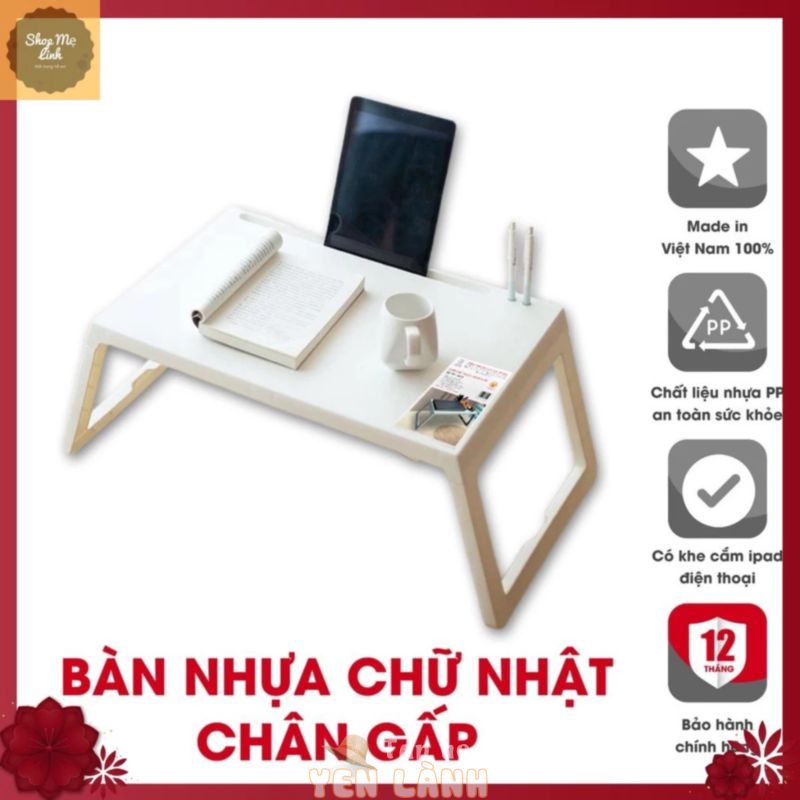 bàn học sinh gấp gọn , bàn gấp gọn bằng nhựa nhập khẩu chất lượng cao chân gấp gọn có khe cắm ipad thông minh tiện ích