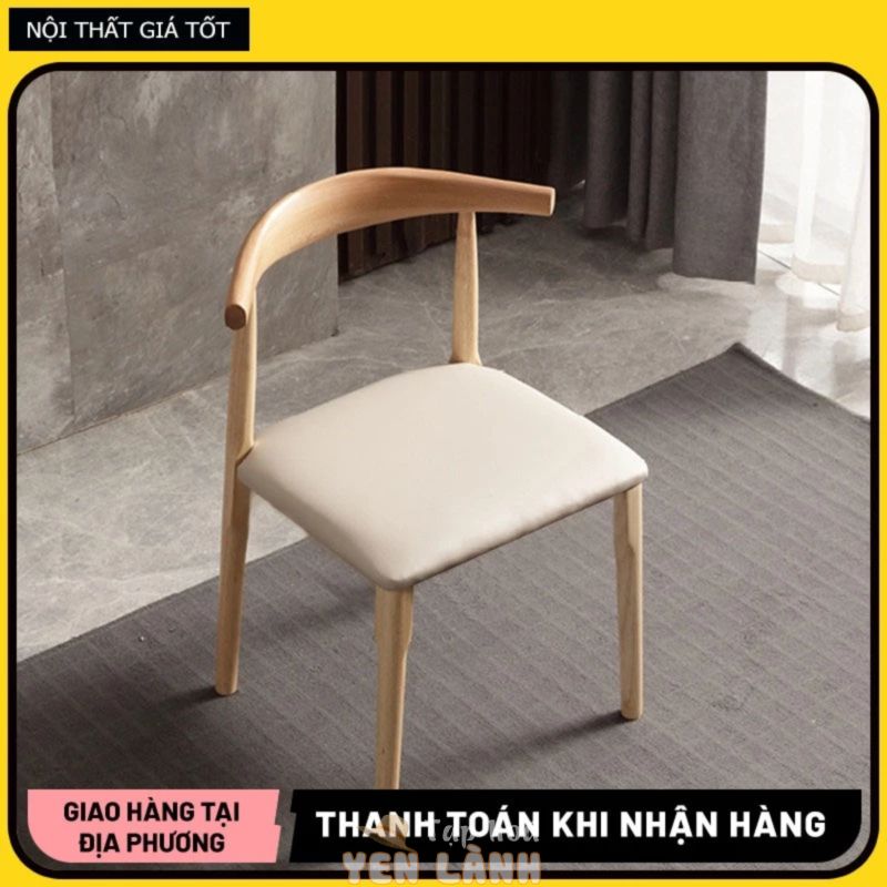 Ghế Làm Việc Ghế Bàn Ăn Ghế Ngồi Ghế Đệm Da Có Lưng Tựa Chân Khung Sắt Bọc Sơn Vân Gỗ Rất Chắc Chắn Và Sang Trọng