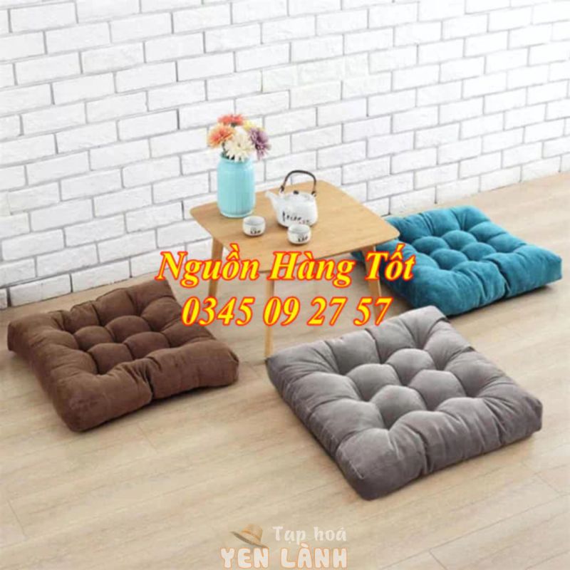 Nệm Ngồi Bệt 55x55x12cm Kiểu Nhật – Dùng Ngồi Bàn Trà, Ghế Gỗ, Sofa, Văn Phòng Êm Ái, Thoái Mái