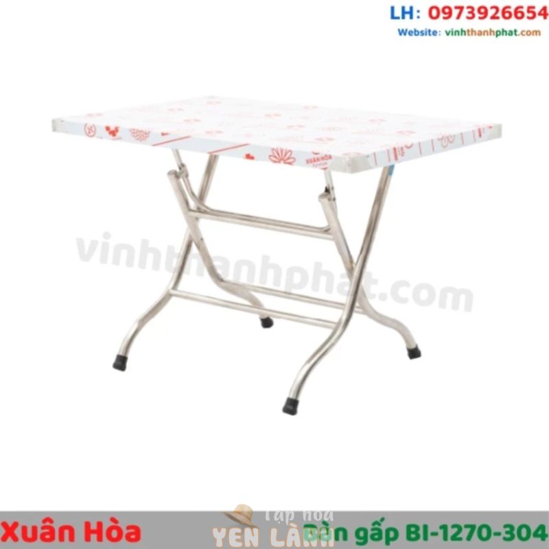 Bàn ăn inox BI-1270 là dòng bàn ghế ăn gia đình Xuân Hòa