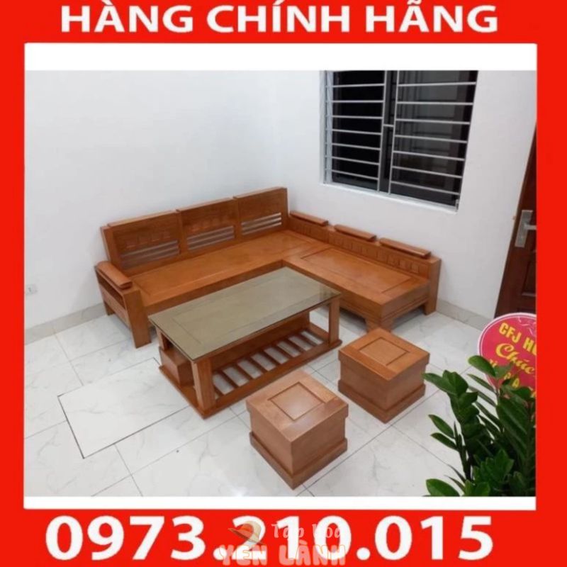 GIÁ RẺ VÔ ĐỊCH Sofa góc nhỏ gỗ sồi nga sofa tay trứng bàn ghế gỗ sồi