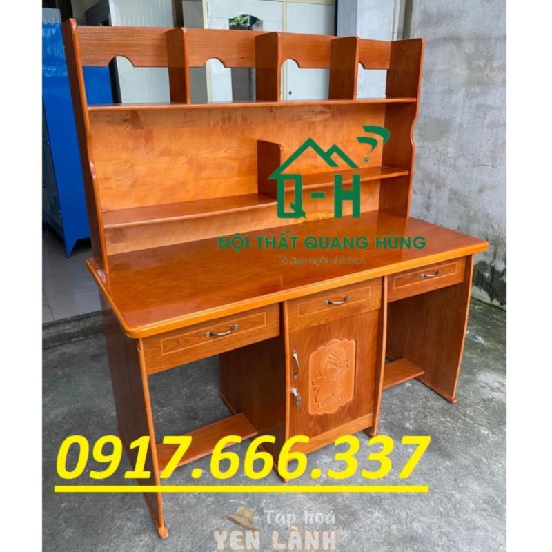 BÀN HỌC SINH  GỖ SỒI NGA 2 CHỔ NGỒI 1M4X1M5X60CM