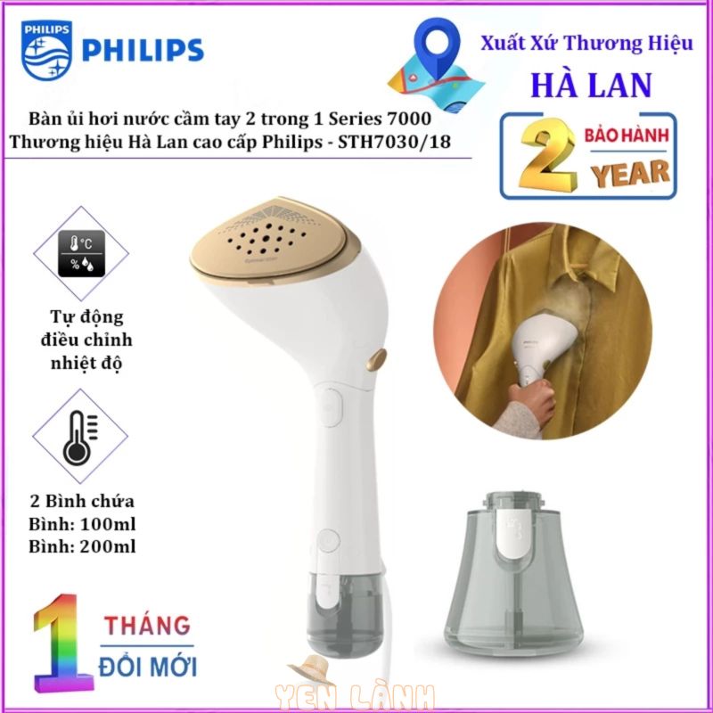 Bàn là hơi nước cầm tay Philips STH7030/18 – Công suất 1500W – Hàng Nhập Khẩu