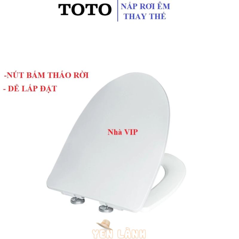 Nắp bàn cầu đóng êm cho cầu TOTO, siêu bền, thay thế, nhựa ABS, hàng Việt Nam chất lượng cao