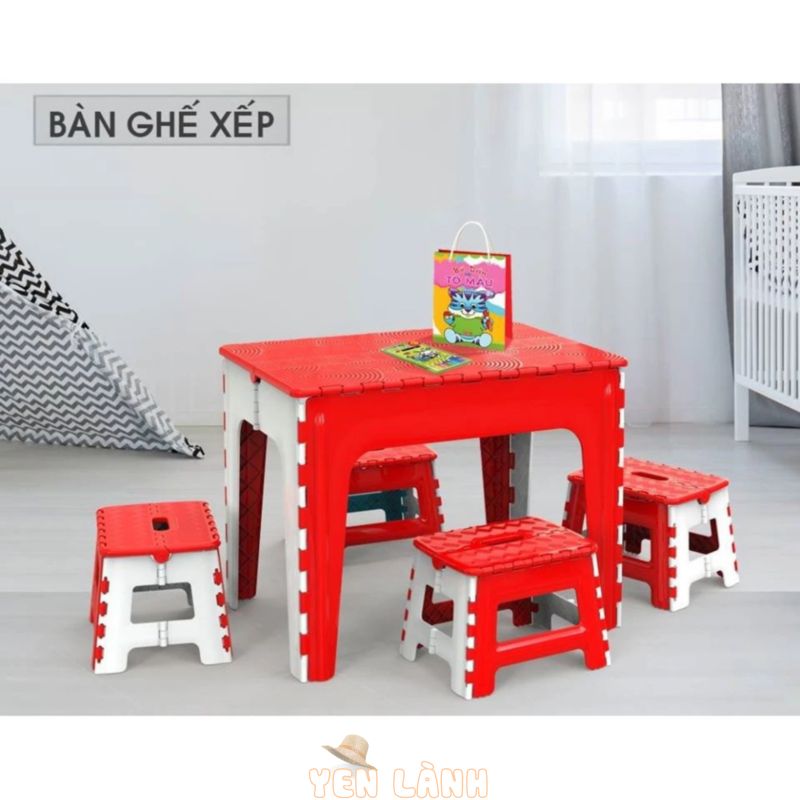 Bàn nhựa xếp gấp gọn Duy Tân – No.947, gập lại được sau khi sử dụng – Hàng chính hãng