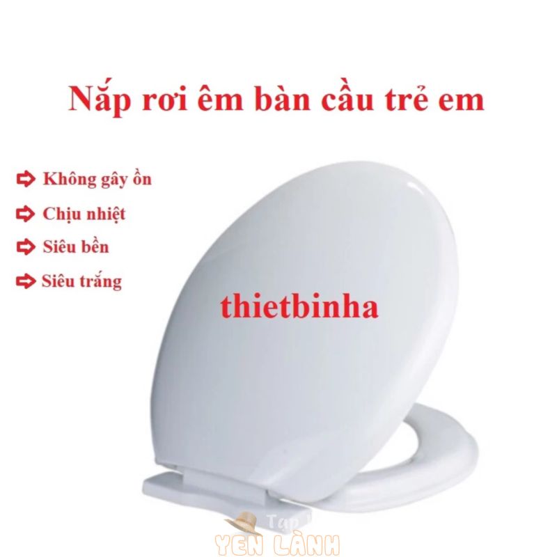 Nắp bàn cầu rơi êm  trẻ em HA34, siêu bền, nhựa ABS, hàng Việt Nam