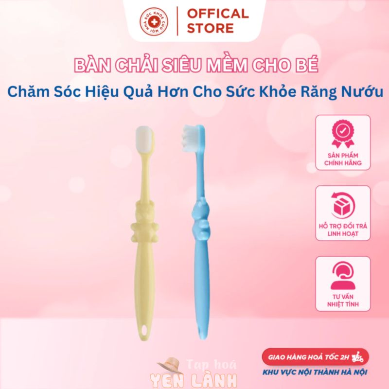 Bàn Chải Siêu Mềm Cho Bé Nhiều Hình Đáng Yêu (Hộp Nhựa Tròn)