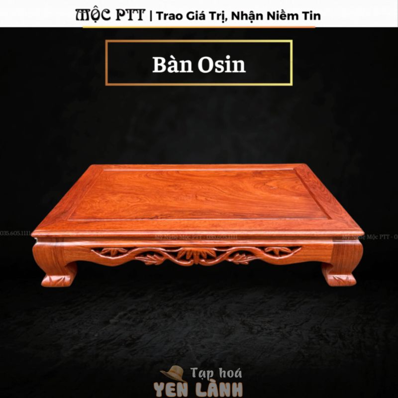 Bàn Osin , Bàn Trà triện Trúc gỗ Hương Đá nhiều kích thước trang trí nhà cửa