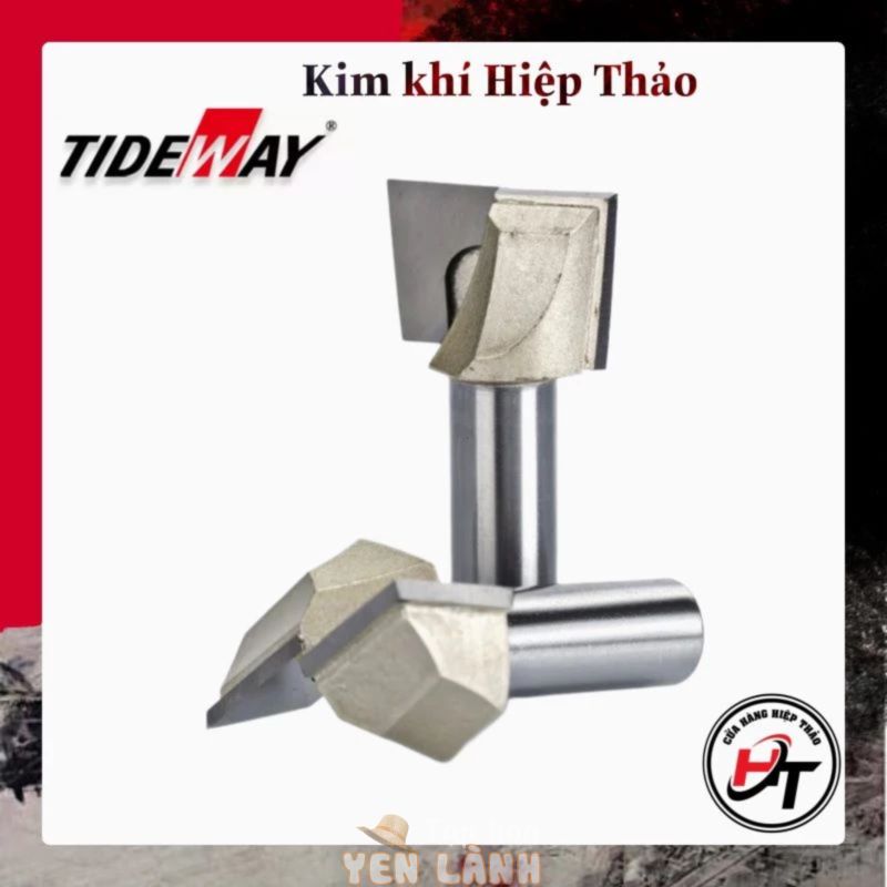 Mũi phay CNC gỗ mũi soi mặt bàn vuông lấy nền thẳng dao phẳng vét đáy Tideway 0106 MSVD-TW