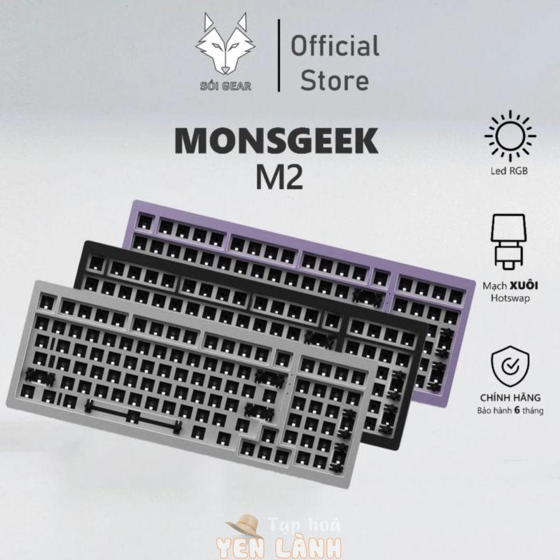 KIT Bàn phím cơ Monsgeek M2 | Case nhôm | RGB | Mạch xuôi | Hotswap | Gasket Mount