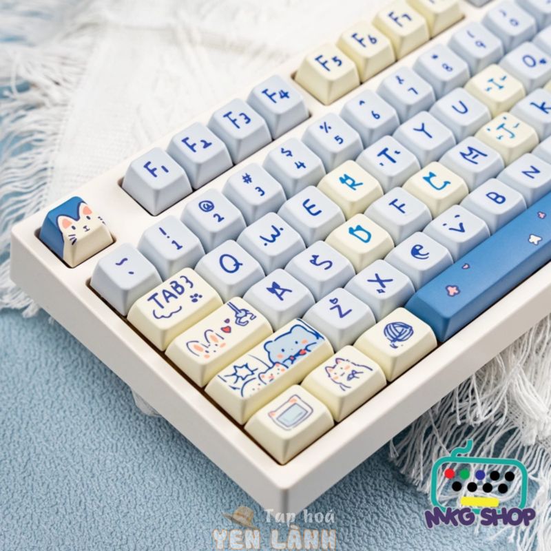 Bộ keycap MDA Blue Cat | Nhựa PBT dyesub | 147 nút bàn phím cơ cực đẹp | MKGSHOP