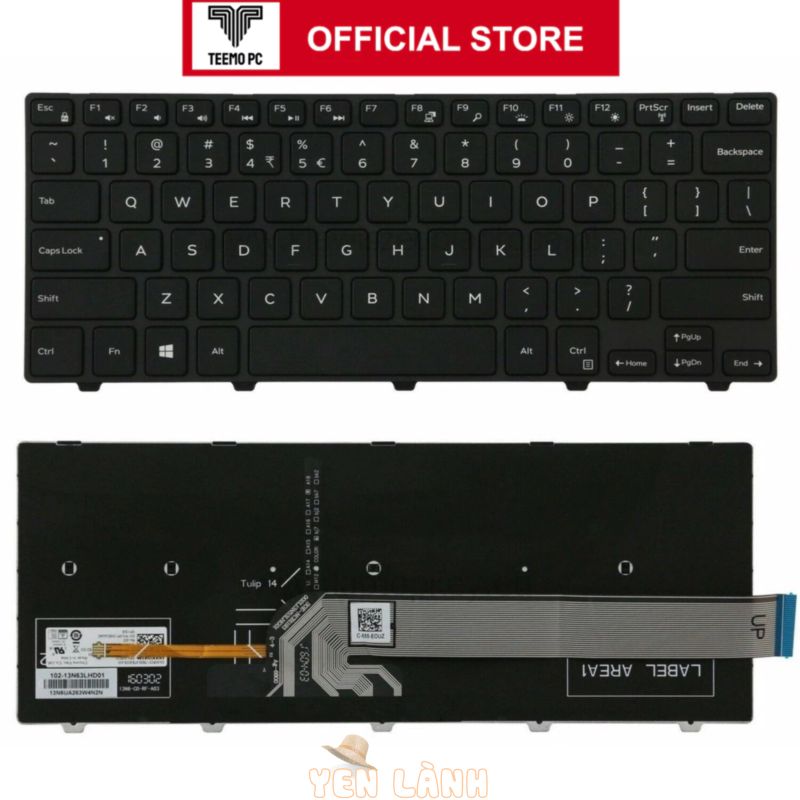 Bàn Phím Cho Laptop Dell Inspiron 5459 14-5459 – Có Đèn Nền – Hàng Zin New Seal TEEMO PC KEY550