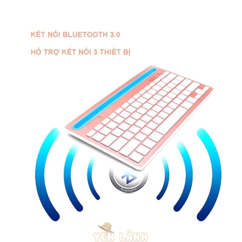 Bàn phím rời Bluetooth không dây Cho Ipad / điện thoại / laptop /macbook nhiều màu sắc-Bàn phím vuông siêu mỏng nhẹ