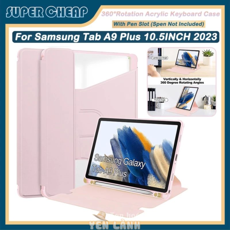 Ốp Máy Tính Bảng Bảo Vệ 360 Độ Cho samsung tab a9 plus a9 + 11inch x210 x216 2023° Ốp Bàn Phím Nam Châm Bằng acrylic Có Thể Tháo Rời Tiện Dụng